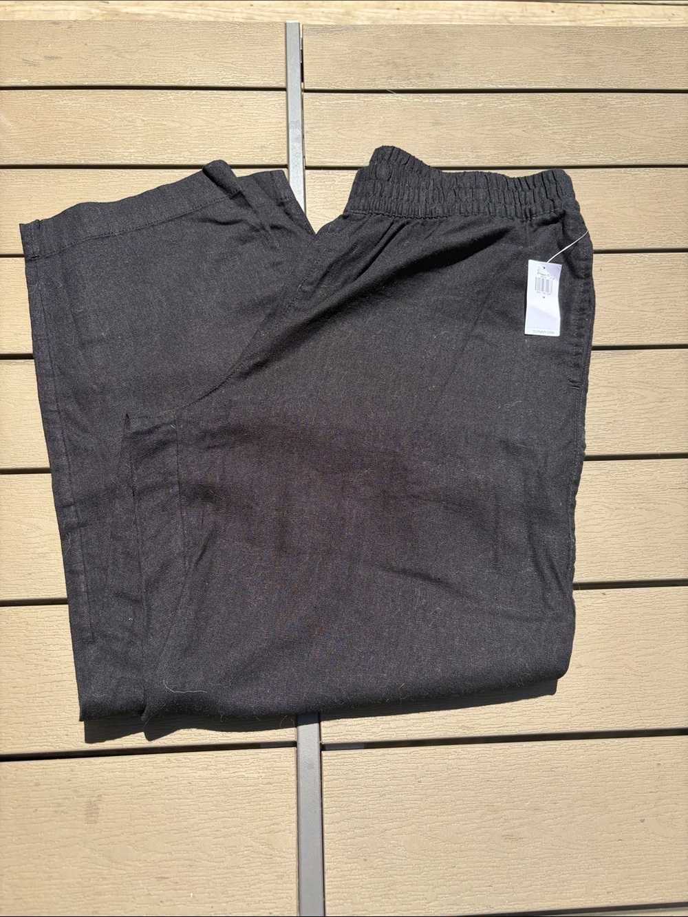 Black Linen Blend Pants sz M